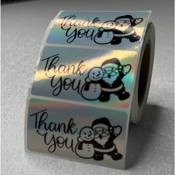 100 Thank You Christmas Stickers, Envelope Seals, Labels, Tags, Stamps,2.25" new - Picture 11 of 16